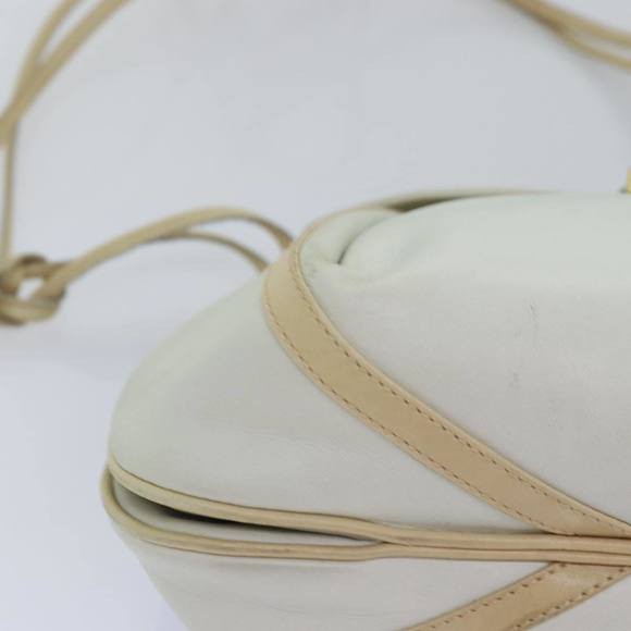 GUCCI Shoulder Bag Leather Beige Auth ep4257 - Picture 14 of 16